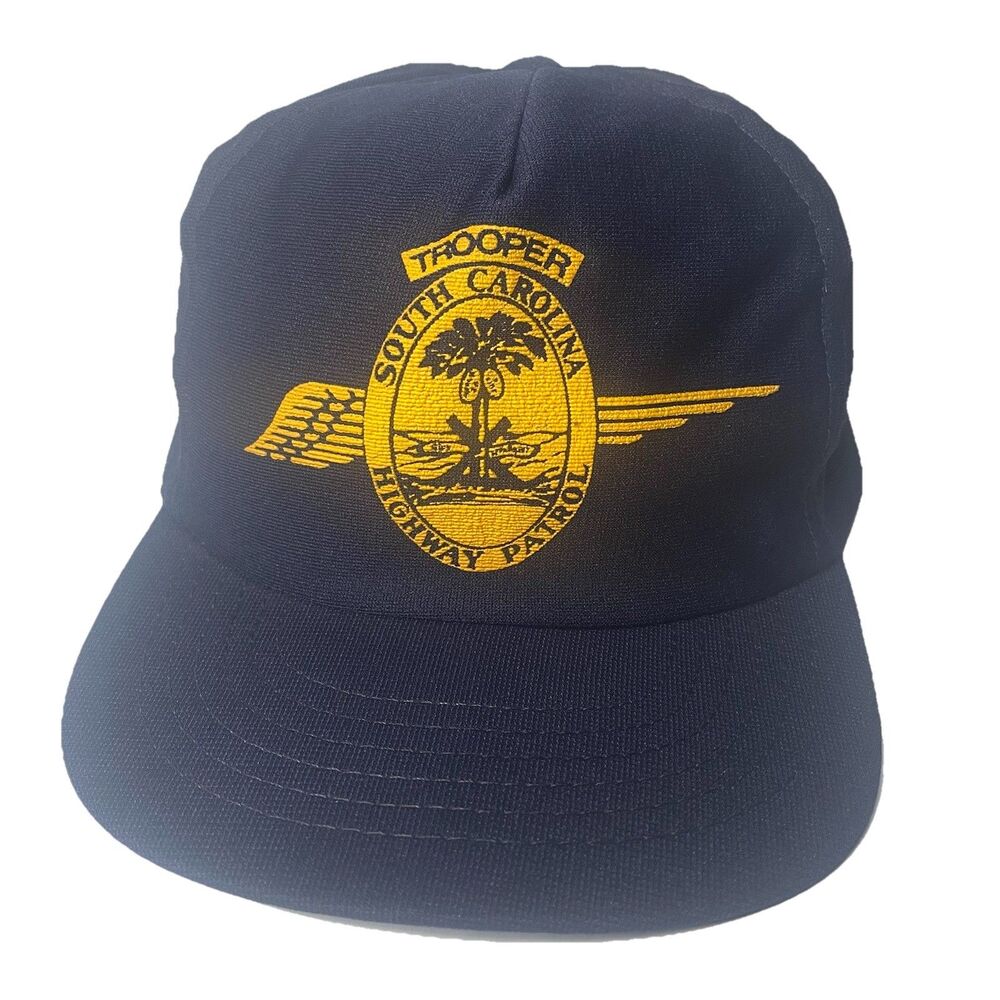 Vintage South Carolina Highway Patrol Trooper Hat Police USA SnapBack Blue